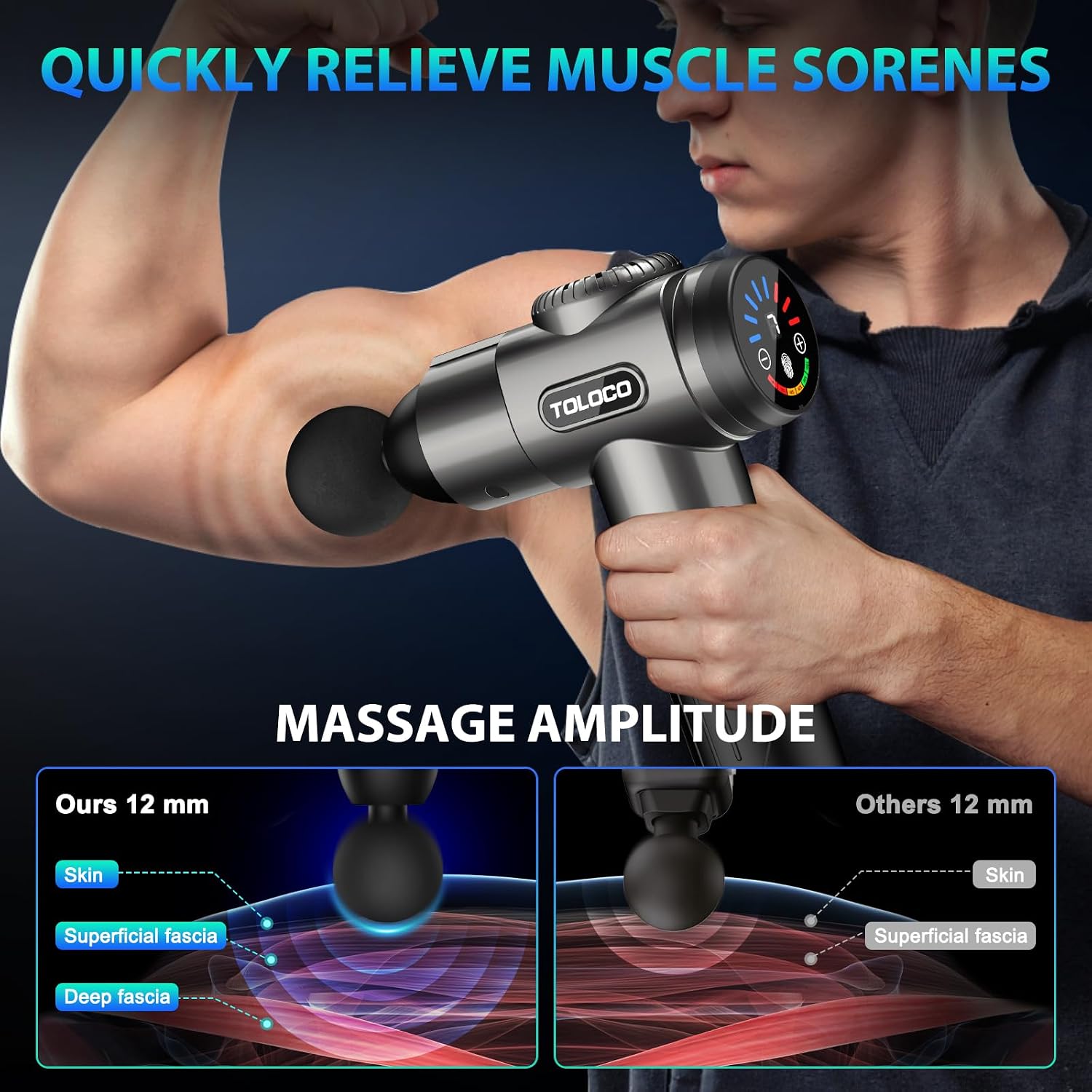 TOLOCO Massage Gun Grey