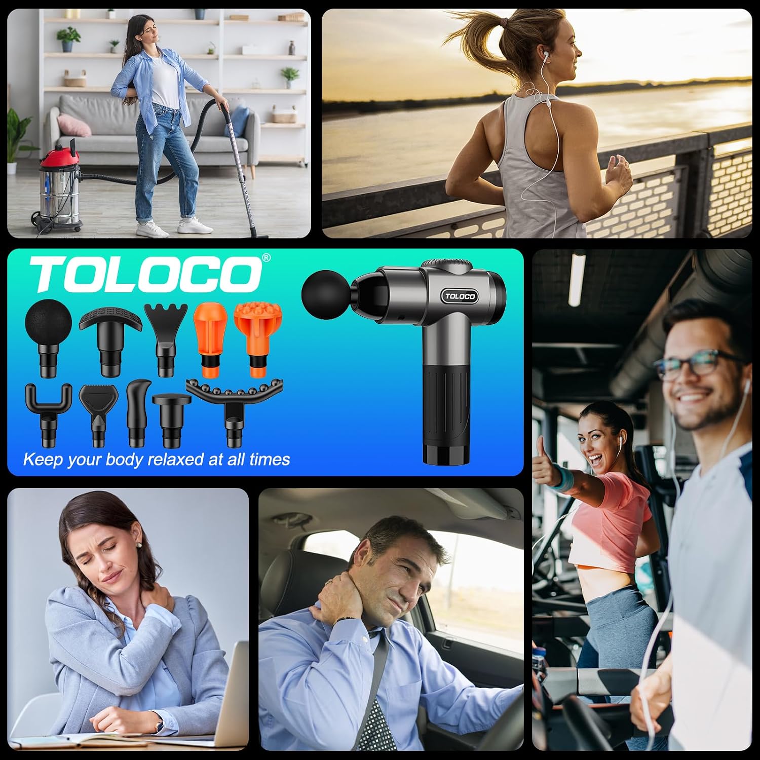 TOLOCO Massage Gun Grey